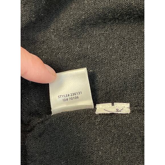 Ann Taylor Loft Short Sleeve‎ Open Front Knit Cardigan with Pickets Black Size L - Picture 5 of 9